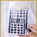 現貨｜日系 石紋金屬光澤 幻彩 電金超薄 流金 貝殼光澤 貝殼紋 偏光 暈染 迷幻感 美甲貼紙 美甲貼 設計款-規格圖8
