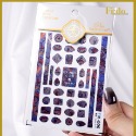 現貨｜日系 石紋金屬光澤 幻彩 電金超薄 流金 貝殼光澤 貝殼紋 偏光 暈染 迷幻感 美甲貼紙 美甲貼 設計款-規格圖8