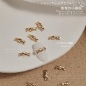 現貨｜ 美甲 立體麻花飾品 裝飾 鉚釘  編織造型 金屬 蝴蝶結 指甲小飾品 素材 麻花結鑽飾 金色 銀色 美甲飾品-規格圖3