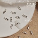 現貨｜ 美甲 立體麻花飾品 裝飾 鉚釘  編織造型 金屬 蝴蝶結 指甲小飾品 素材 麻花結鑽飾 金色 銀色 美甲飾品-規格圖3