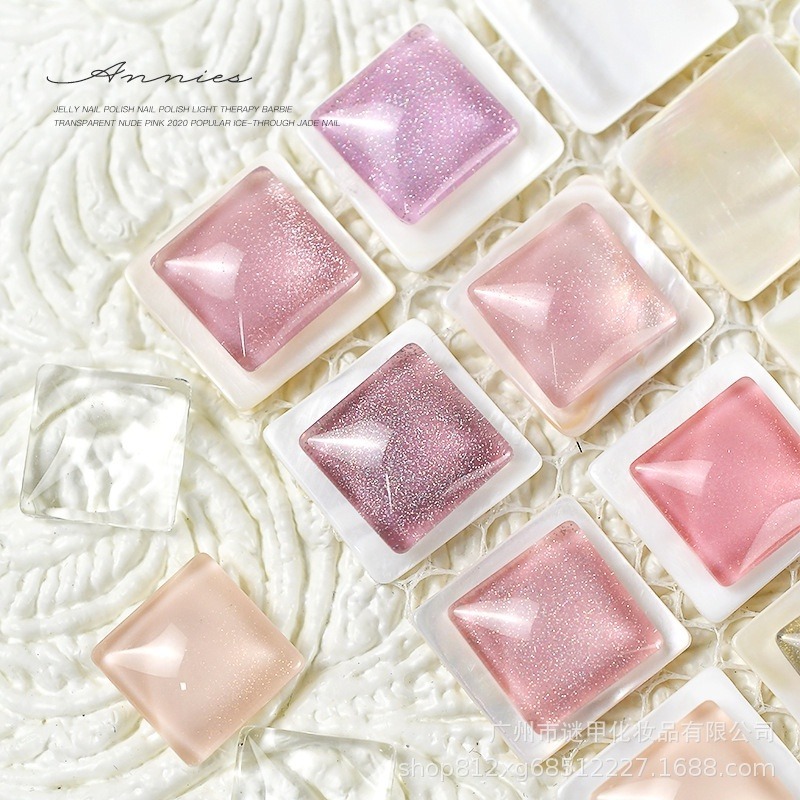 現貨｜美甲 日系造型玻璃色卡 夢幻水波紋 高透玻璃 豆豆色卡 凝膠展示 素材展示 色卡 透明展示 展示色版 玻璃磚-細節圖7