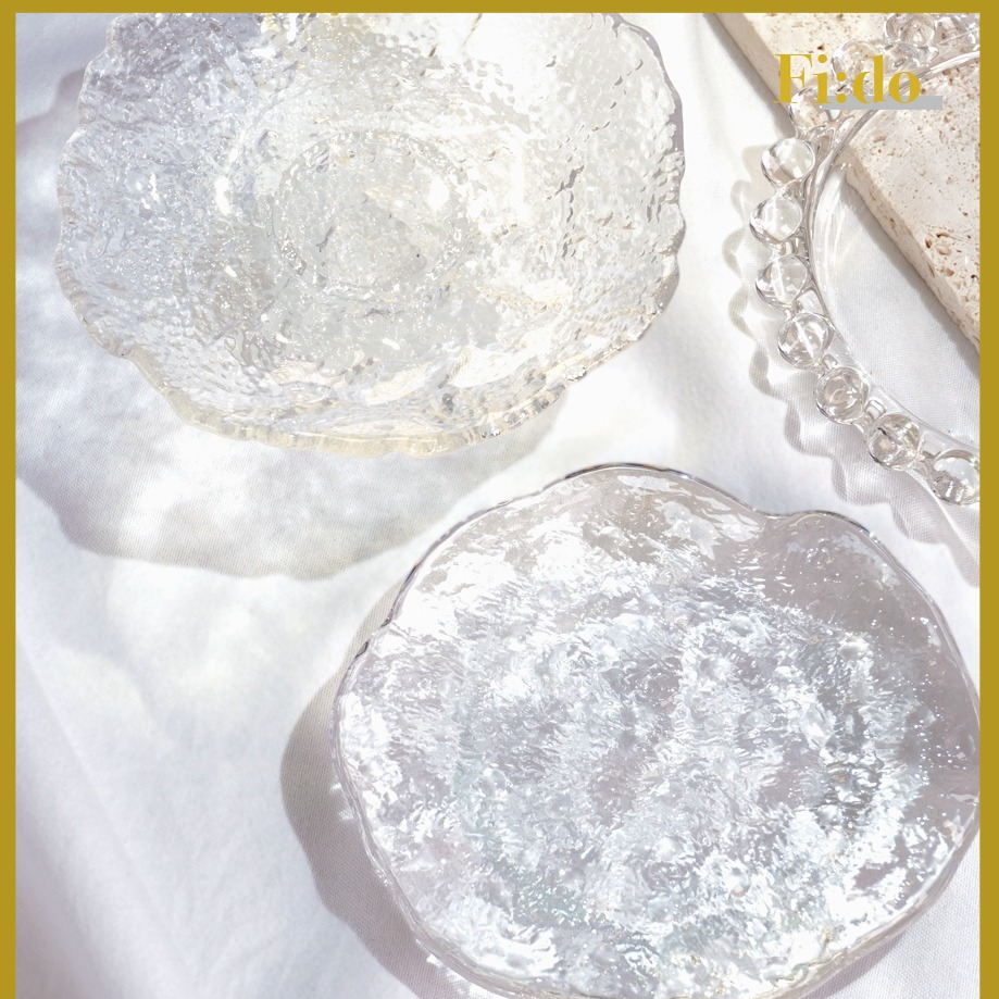 現貨｜玻璃調色盤 美甲凝膠調色盤 不規則 玻璃波紋 甲片 作品裝飾 拍照飾品 美甲工作-細節圖2