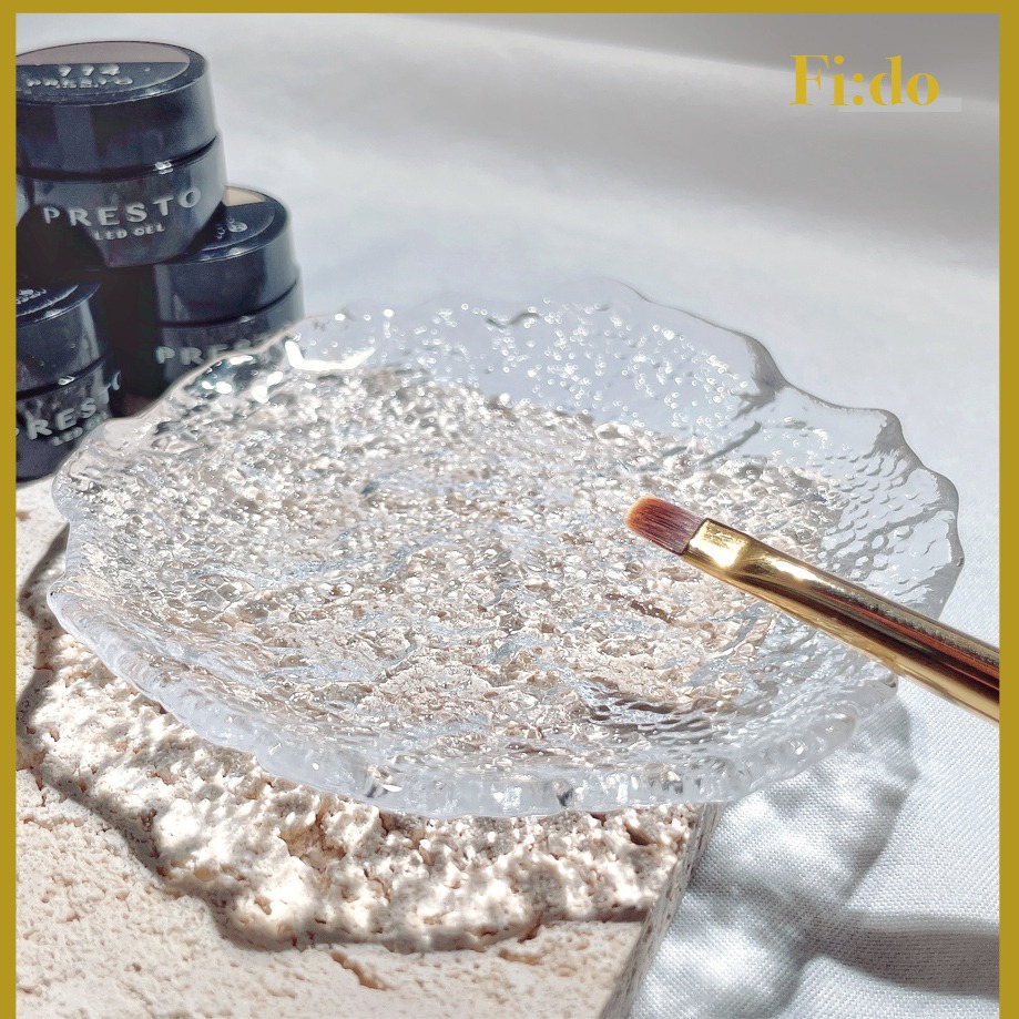 現貨｜玻璃調色盤 美甲凝膠調色盤 不規則 玻璃波紋 甲片 作品裝飾 拍照飾品 美甲工作-細節圖5