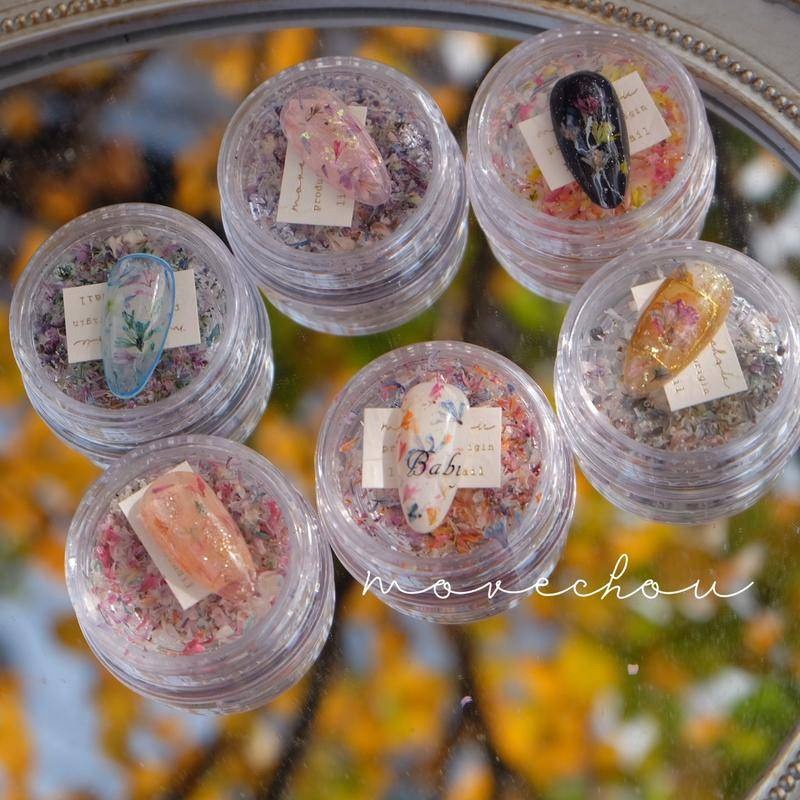 現貨｜ 日系混色乾燥花 碎花 美甲裝飾 diy素材 裝飾品 混色 多彩 乾花 小碎花 花瓣 壓花 smint同款-細節圖2