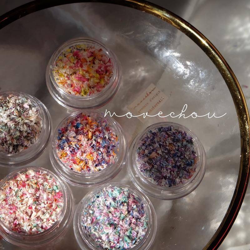 現貨｜ 日系混色乾燥花 碎花 美甲裝飾 diy素材 裝飾品 混色 多彩 乾花 小碎花 花瓣 壓花 smint同款-細節圖6
