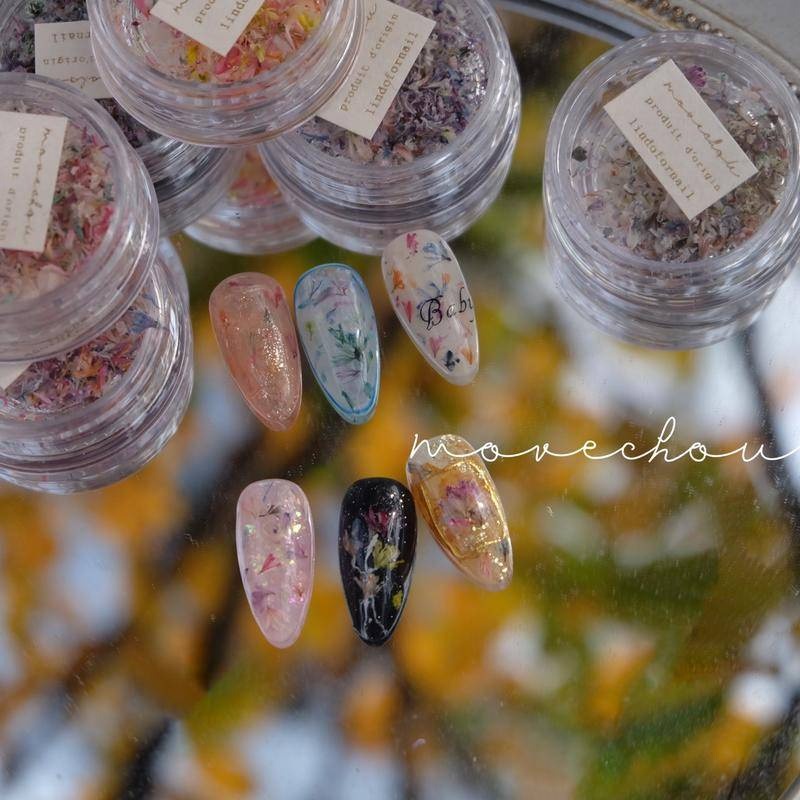 現貨｜ 日系混色乾燥花 碎花 美甲裝飾 diy素材 裝飾品 混色 多彩 乾花 小碎花 花瓣 壓花 smint同款-細節圖9