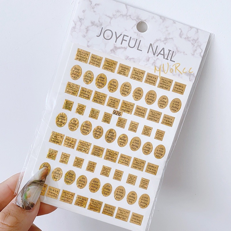 現貨｜美甲 復古燙金 英文文字貼紙 仿舊金色 英文字貼紙 金色 指甲貼紙 裝飾-細節圖7