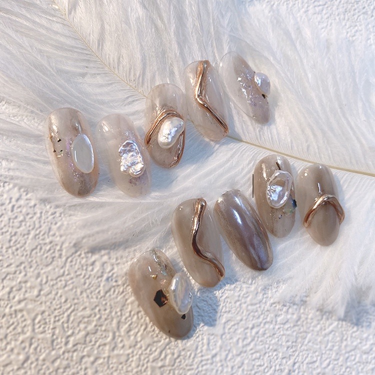 新款現貨｜ 巴洛克不規則珍珠✨ 貝殼珍珠 珍珠牡蠣造型 美甲 飾品 鑽飾 光澤質感 仿天然珍珠 手工飾品 素材-細節圖2
