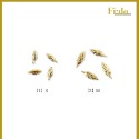 現貨｜ 美甲 日系 羽毛飾品 金屬羽毛飾品 造型鑽飾 葉子立體飾品 DIY 小金飾 素材 裝飾 材料 小羽毛 金色羽毛-規格圖3