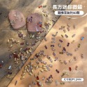 現貨｜ 迷你鋯石 美甲飾品 排鑽 混裝50入 彩色鍍鑽 幾何 切面水鑽 正方 水滴 鑽飾 透彩 小鑽石-規格圖5