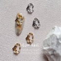 現貨｜ 日系 美人魚鋯石飾品 質感 貝殼珍珠 鑽飾 指甲 DIY 美甲 鑲嵌飾品 素材 海星 美人魚 立體大鑽飾-規格圖8
