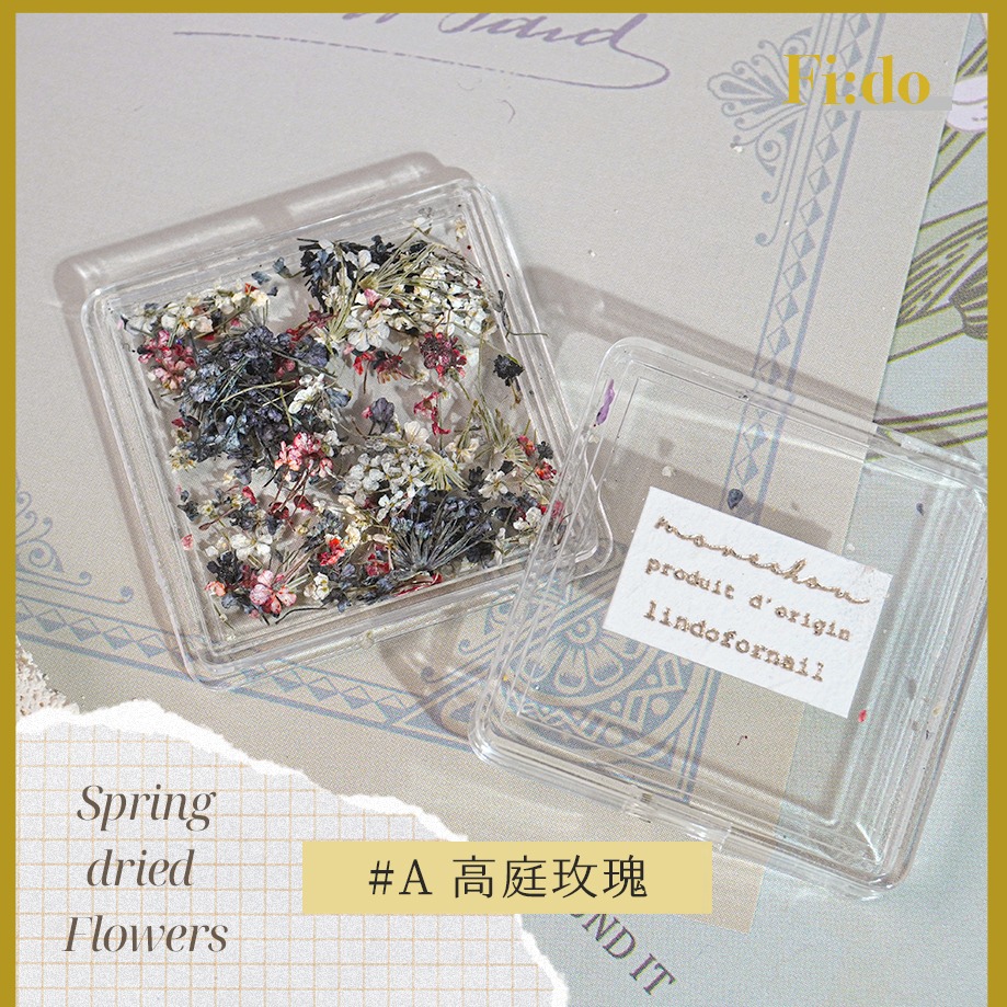 現貨｜ 日系 春日浪漫 哥德油畫配色 乾燥花 碎花蕾絲花 美甲 壓花 乾燥滿天星 小碎花 乾燥小花 油畫-細節圖4