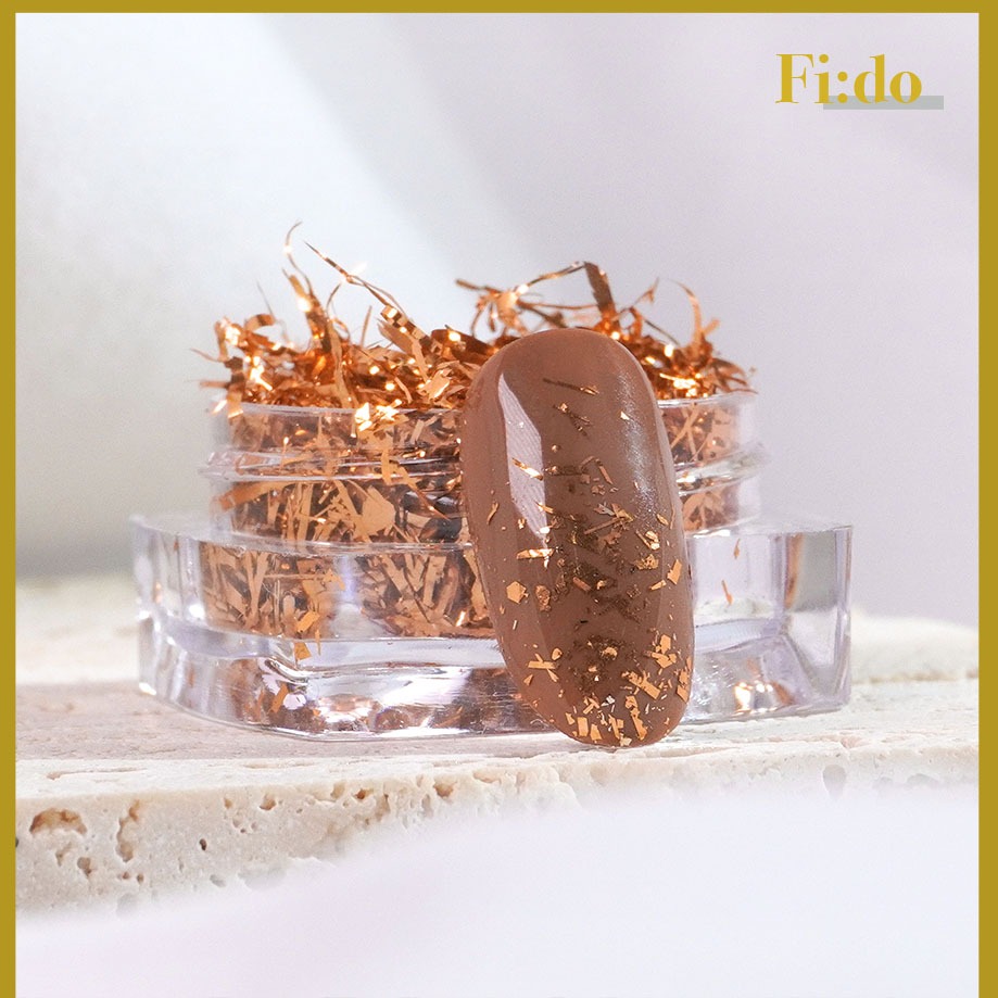 現貨｜細緻彩箔絲線 金箔紙 雙面  淺金色 香檳金 玫瑰金 金箔絲 金箔 銀箔 美甲素材 玫瑰金箔  美甲材料-細節圖4