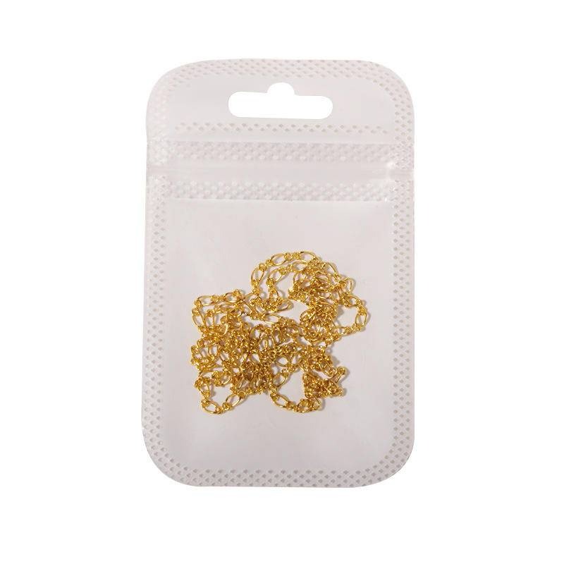 現貨｜ 日系美甲細鏈條 飾品 金屬 立體 龐克風 細珠鏈 裝飾品 素材 鏈條 鏈子 八字鍊 環鍊 極細珠鍊-細節圖5