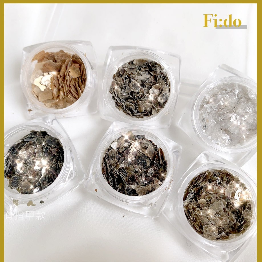 Fido｜美甲素材 金屬貝殼光澤自然紋理雲母片飾品 【現貨】-細節圖4