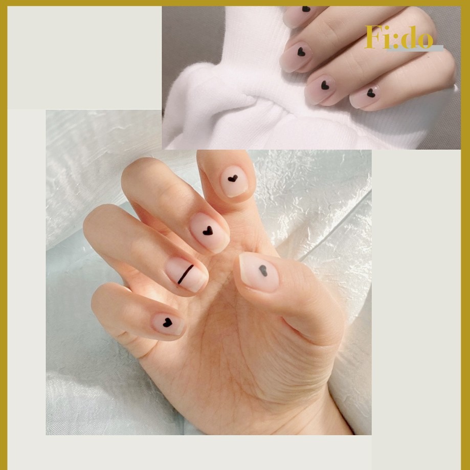 現貨供應｜美甲愛心亮片 心型亮片素材 日系簡約黑色/白色愛心 美甲飾品-細節圖3