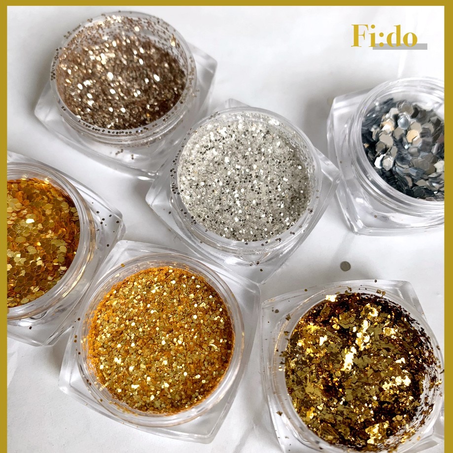 現貨實拍｜美甲超閃金色亮粉 銀色亮片 金銀亮片細亮粉 閃耀亮粉組合素材 飾品 日系混合亮片 美甲亮粉 美甲亮片-細節圖4