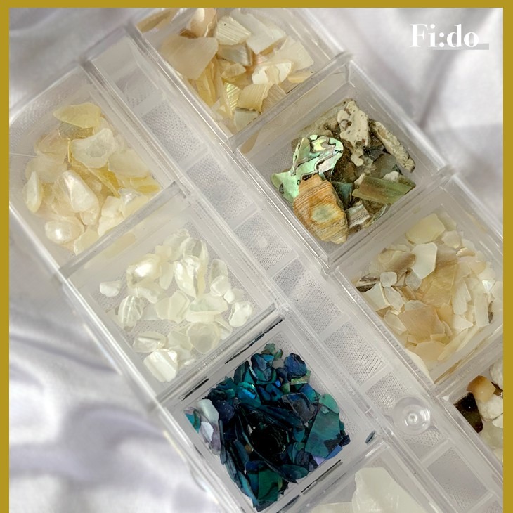 現貨供應｜美甲素材 天然貝殼片  美甲飾品光澤厚貝殼 綜合貝殼碎片組合-細節圖3