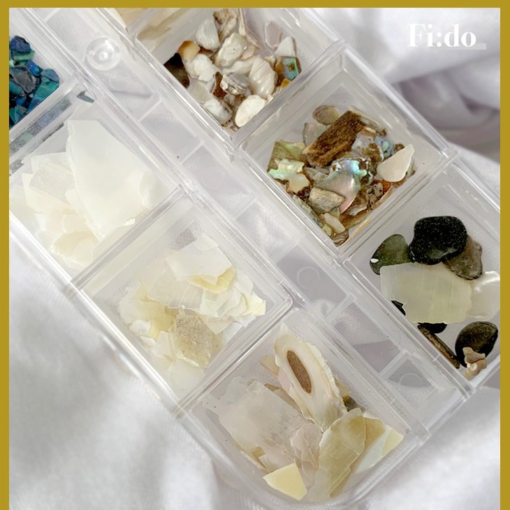 現貨供應｜美甲素材 天然貝殼片  美甲飾品光澤厚貝殼 綜合貝殼碎片組合-細節圖4