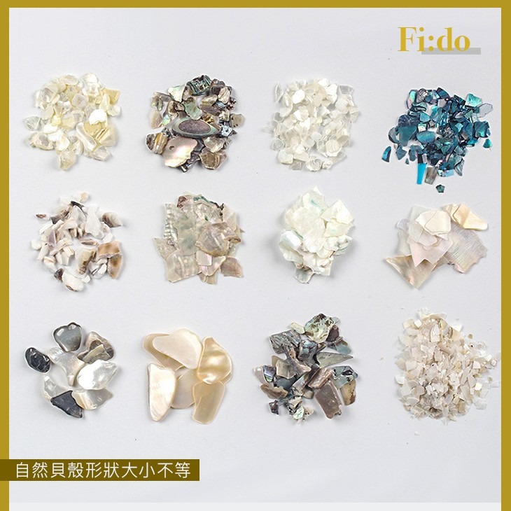 現貨供應｜美甲素材 天然貝殼片  美甲飾品光澤厚貝殼 綜合貝殼碎片組合-細節圖5