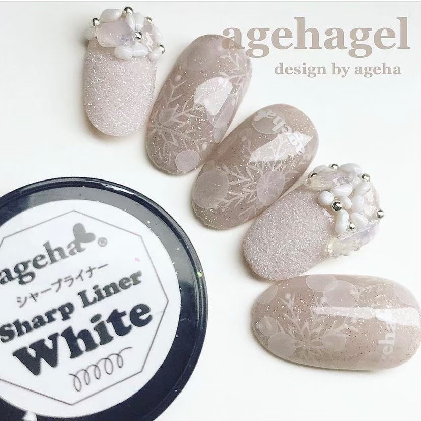 現貨供應🦋 ageha gel 彩繪粉15g-砂糖白 微立體造型粉 閃亮亮粉 日本造型粉 砂糖粉 美甲素材 乳透明-細節圖3