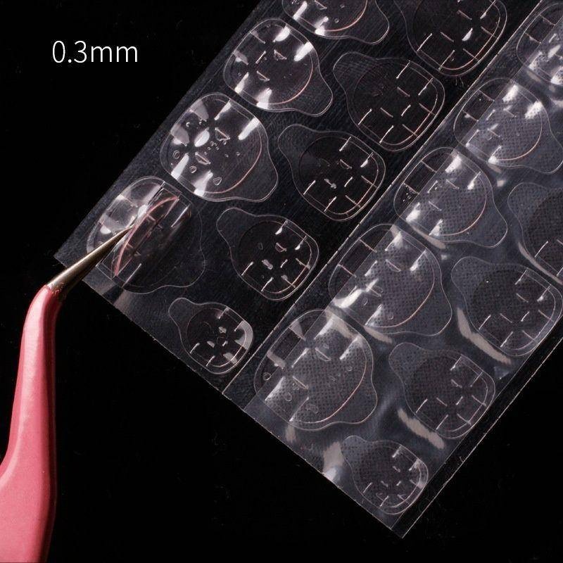 現貨｜美甲 果凍雙面膠 升級超黏粉膠 超薄0.3mm 穿戴甲 超黏 果凍膠 練習甲片膠 背膠貼 甲片雙面膠 甲片果凍貼-細節圖8