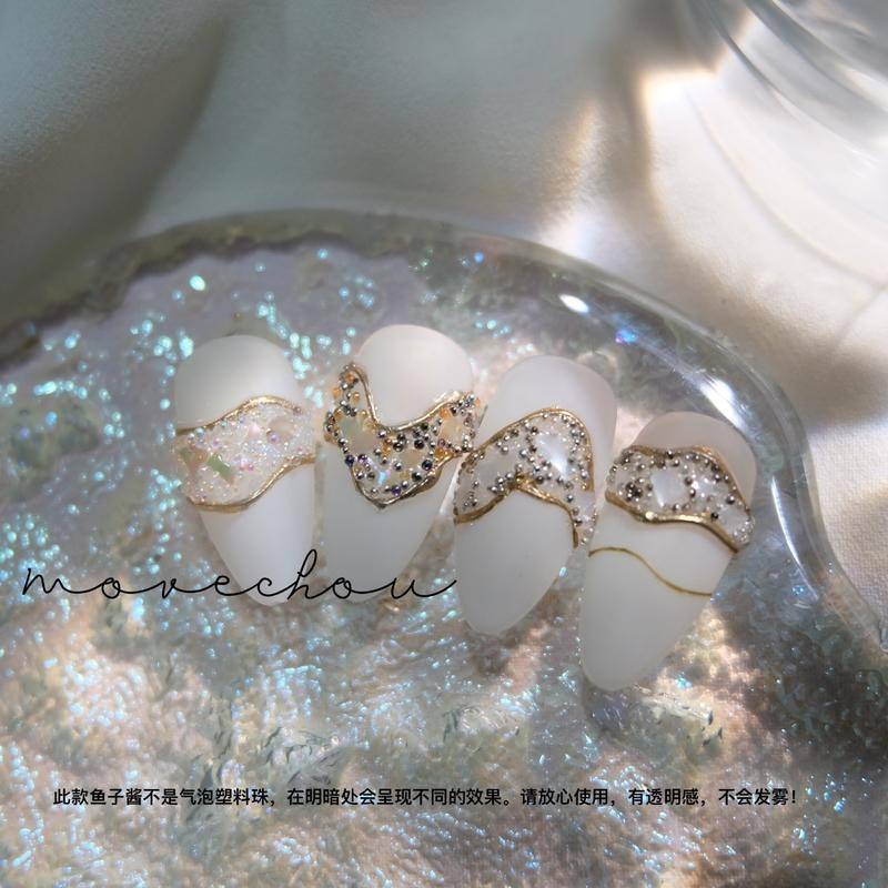 現貨｜日韓最新 美甲 極光珠珠 美甲飾品 魚子醬雙色 幻彩 高質感 精靈氣泡珠 極小金屬球 素材 人魚光珠珠 水晶砂-細節圖7