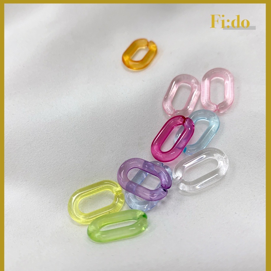 現貨供應・新品 美甲 立體果凍環飾品 🍮 超可愛半透明圓環 10入組 日系素材 冰透圈圈 果凍色扣環 手工藝素材-細節圖3