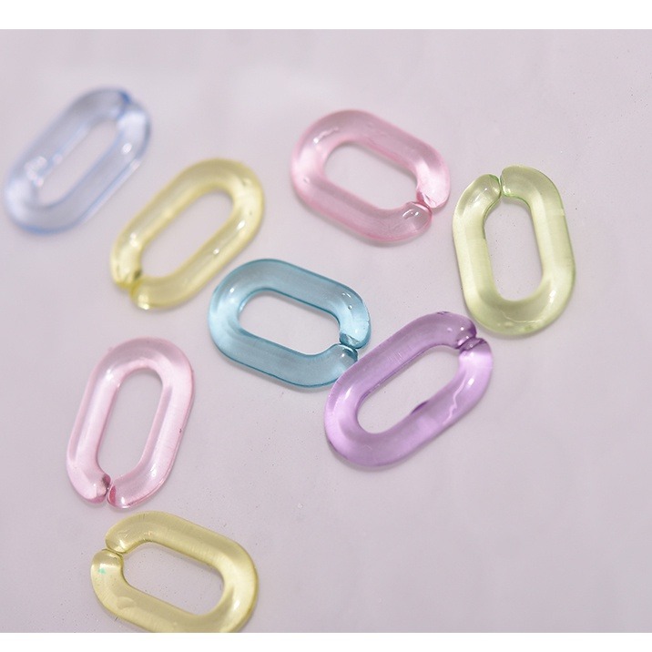 現貨供應・新品 美甲 立體果凍環飾品 🍮 超可愛半透明圓環 10入組 日系素材 冰透圈圈 果凍色扣環 手工藝素材-細節圖4