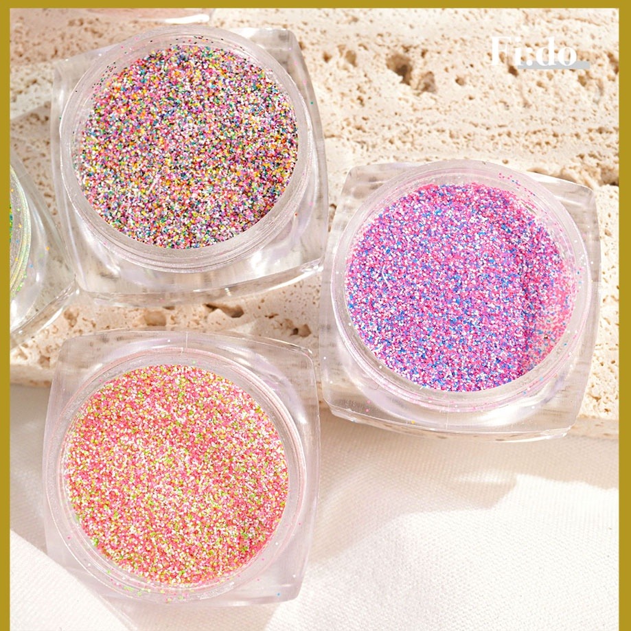 現貨｜秋冬 美甲 彩紅毛尼粉6色組 毛絨粉 復古百搭立體格紋 澎澎粉 毛絨粉 亮粉 美甲 飾品 砂糖粉 混色 毛衣粉-細節圖2