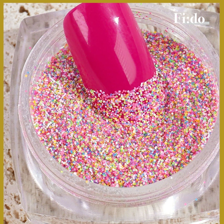 現貨｜秋冬 美甲 彩紅毛尼粉6色組 毛絨粉 復古百搭立體格紋 澎澎粉 毛絨粉 亮粉 美甲 飾品 砂糖粉 混色 毛衣粉-細節圖5