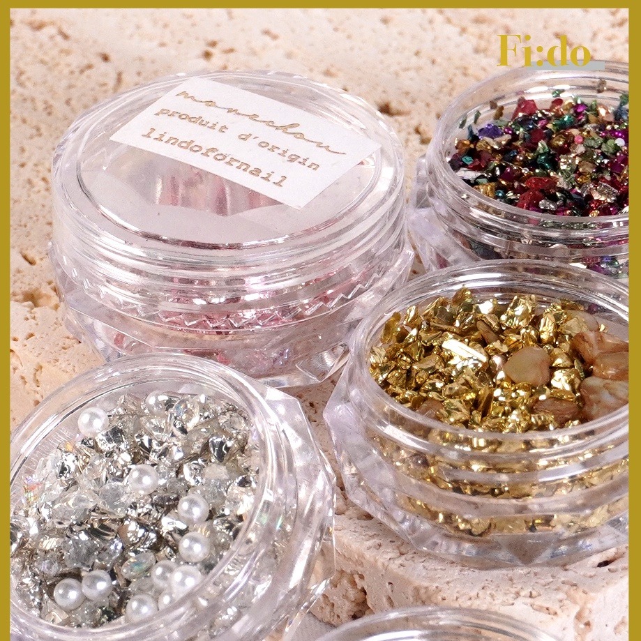 現貨｜美甲 巴洛克寶石 閃亮 碎鑽 小珠珠 珍珠 彩色 金色 小碎石 金屬色 綜合寶石 飾品 素材-細節圖3