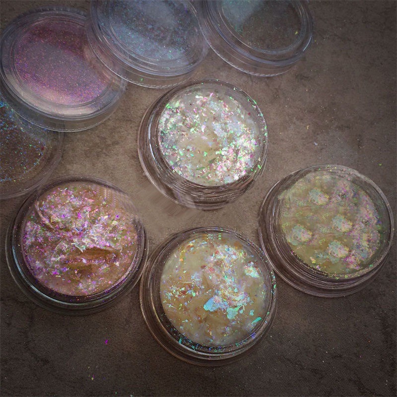 現貨｜美甲 超薄幻彩雲綿粉 ✨ 極光綿片 偏光效果 美甲飾品 棉雲片 綿雲片 超綿密亮粉 素材 岩片 DIY素材 材料-細節圖4