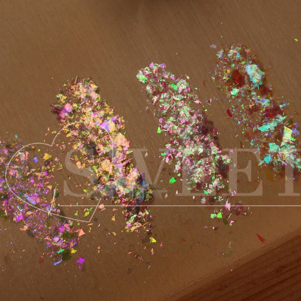 現貨｜美甲 超薄幻彩雲綿粉 ✨ 極光綿片 偏光效果 美甲飾品 棉雲片 綿雲片 超綿密亮粉 素材 岩片 DIY素材 材料-細節圖5