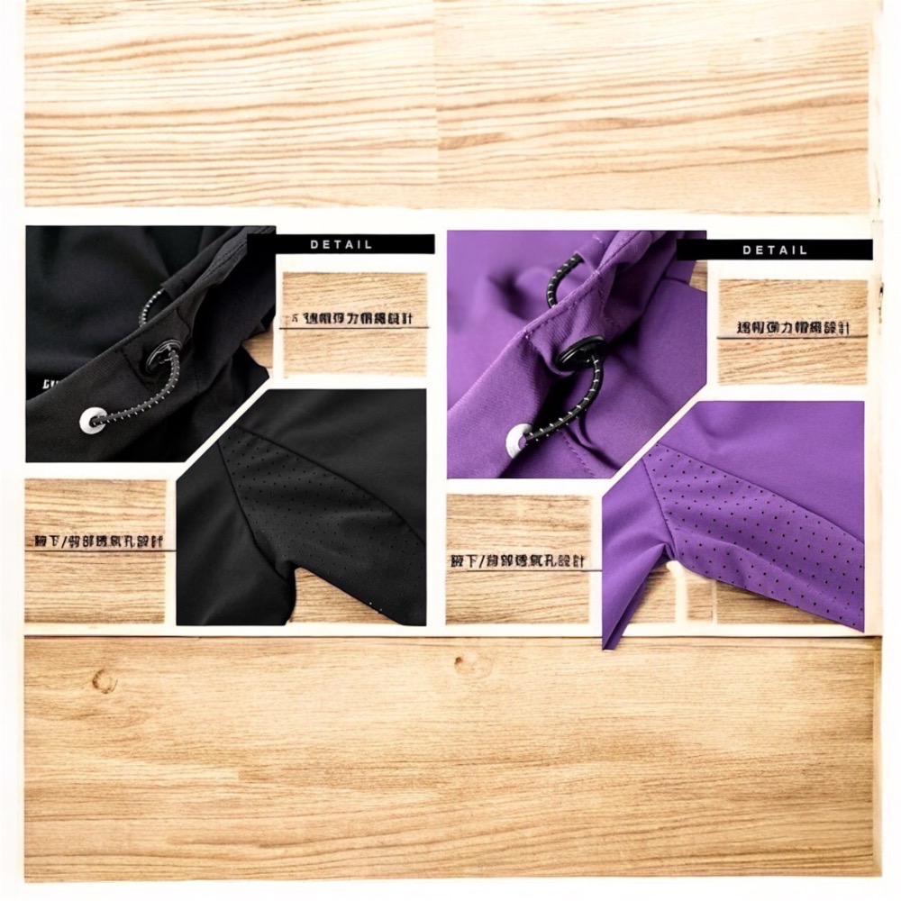 EVERLAST-女款連帽外套 黑/紫 透氣 風衣 運動休閒 戶外 登山 路跑 居家 日常-細節圖3