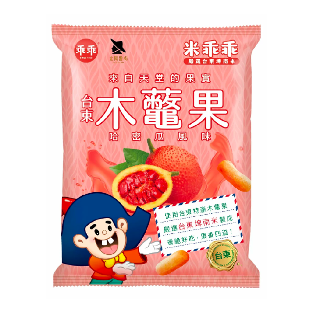 【太陽農場】米乖乖-木虌果哈密瓜風味-兩箱(52g/12包/箱)
