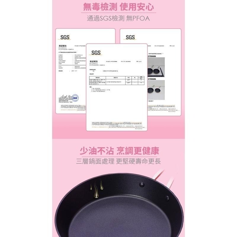 【美國MotherGoose 鵝媽媽】FancyPan 粉品IH導磁不沾鍋平底鍋20cm-買一送一共2入-細節圖8