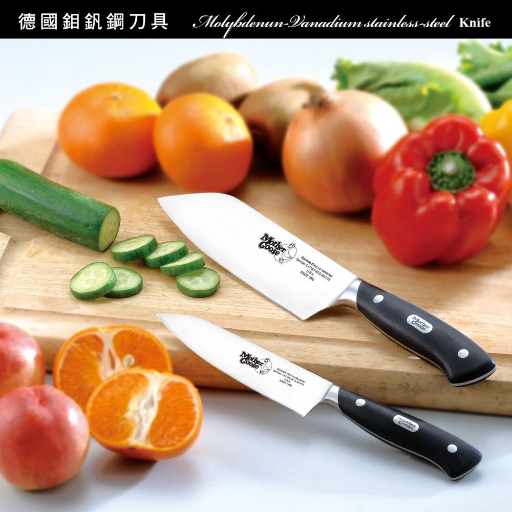 【美國MotherGoose 鵝媽媽】德國優質不鏽鋼鉬釩鋼 蔬果刀(22.8cm)-細節圖2