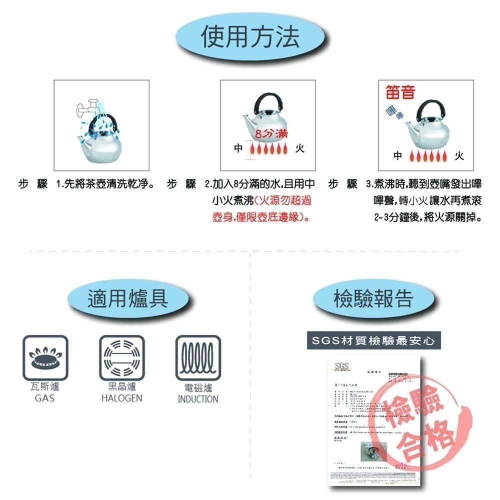 【美國鵝媽媽 Mother Goose】凱瑞316茶壺4.8L 316不鏽鋼 笛音壺 水壺 煮水壺-細節圖2