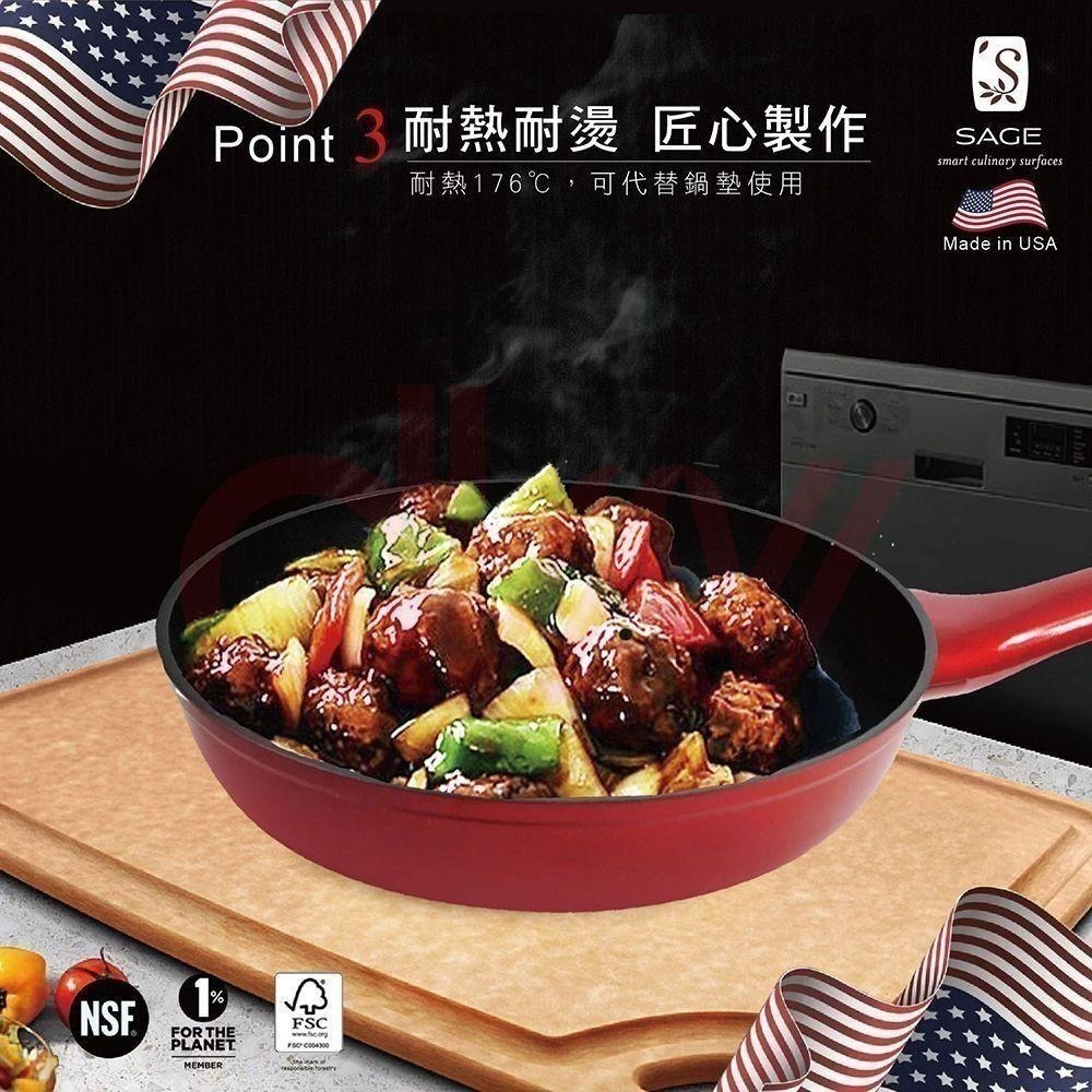 【美國SAGE】木砧板 家用切菜砧板 多功能砧板 切菜板 抗菌木砧板-實用型(23x30x厚0.6cm)-細節圖3