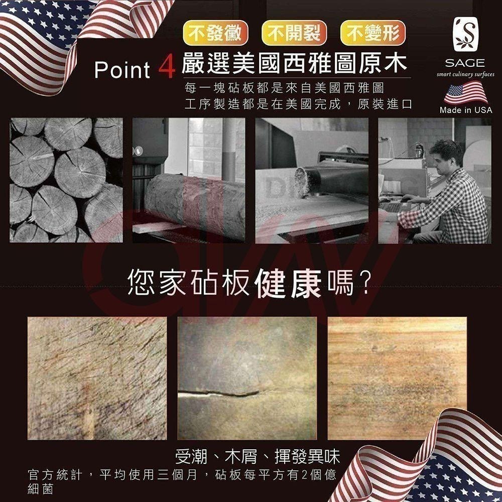 【美國SAGE】木砧板 家用切菜砧板 多功能砧板 切菜板 抗菌木砧板-實用型(23x30x厚0.6cm)-細節圖6