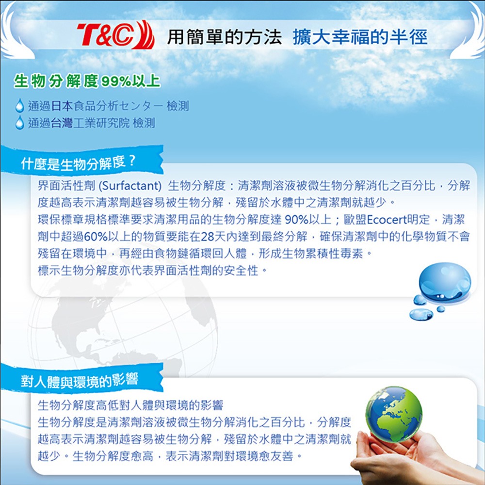 【台灣T&C】食物蔬果清潔乳800克-海洋元素系列(100%純天然)-3瓶-細節圖6