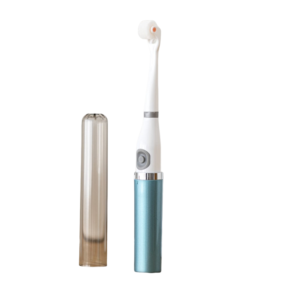 KURUN 日本牙齒專家 直立滾輪牙刷 EMO咕嚕銀離子音波潔淨牙刷 可替換刷頭-細節圖2