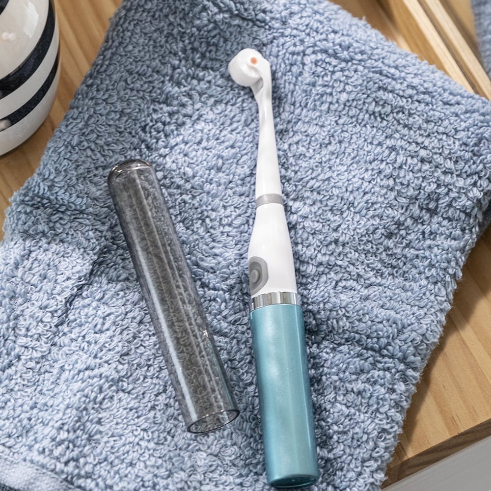 KURUN 日本牙齒專家 直立滾輪牙刷 EMO咕嚕銀離子音波潔淨牙刷 可替換刷頭-細節圖3