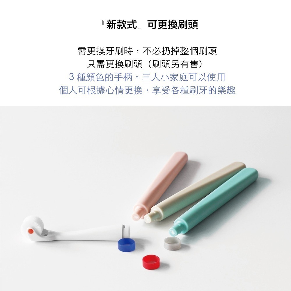 KURUN 日本牙齒專家 直立滾輪牙刷 成人專用 EMO環保型 替換刷頭組禮盒-細節圖3