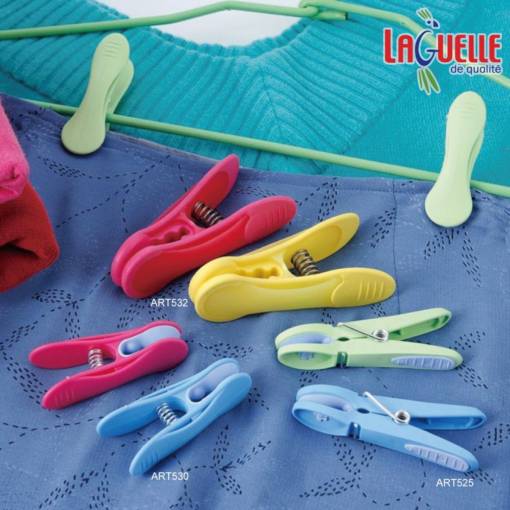 法國 Laguelle 色彩繽紛 無痕曬衣夾  6入-細節圖4