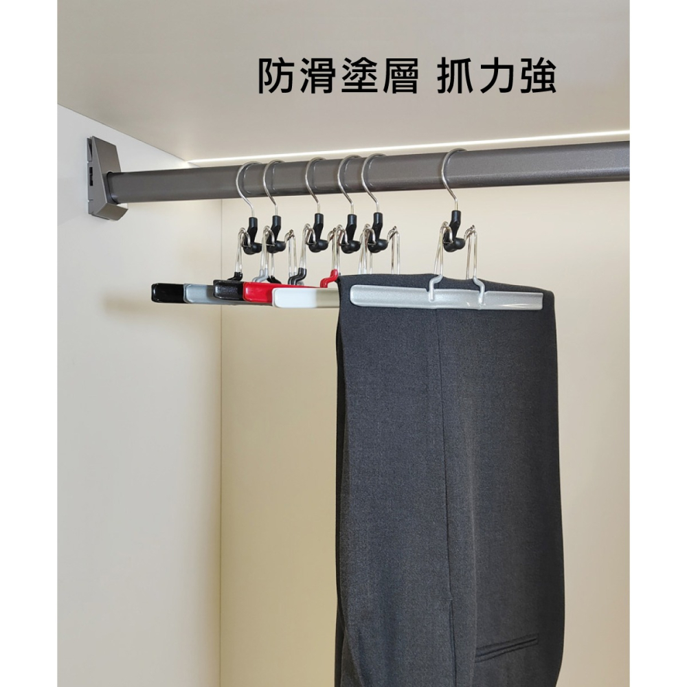 【德國MAWA】時尚無痕收納裙褲架36cm(黑色/5入) 防滑褲架 止滑褲架 裙架 褲架 無痕褲架 衣架-細節圖5