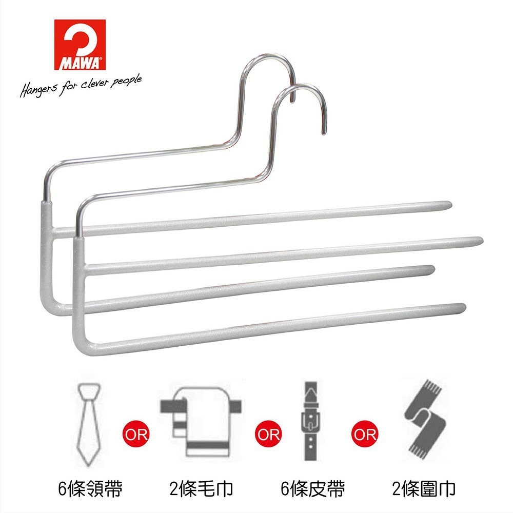 【德國MAWA】德國原裝進口無痕止滑雙排褲架33cm (20入/黑色) 防滑衣架 止滑衣架 無痕褲架 止滑褲夾 褲架-細節圖9