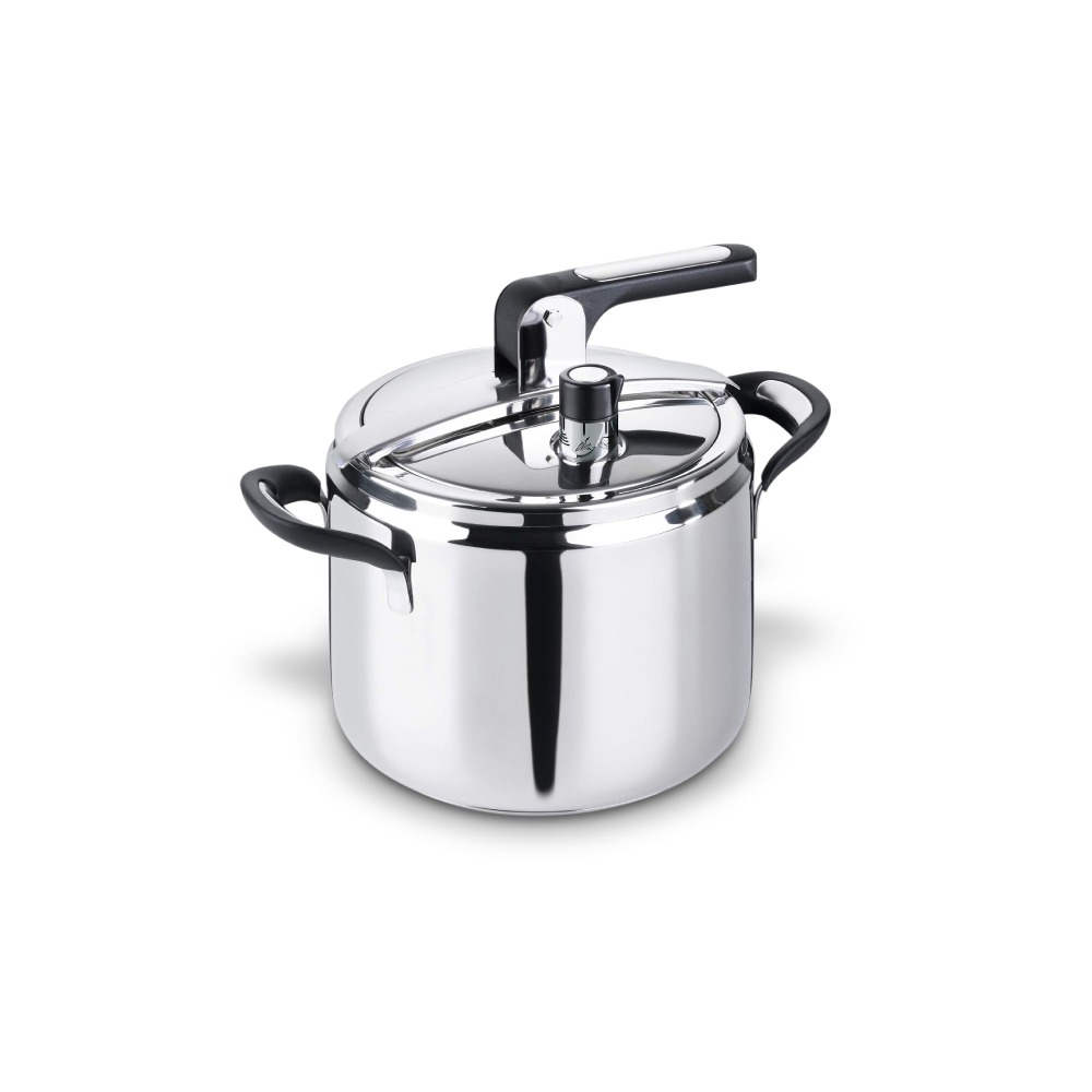 【Barazzoni】義大利原裝進口 喜莉多304不鏽鋼 IH導磁壓力鍋快鍋7L(22cm) 大容量快鍋 壓力鍋-細節圖2