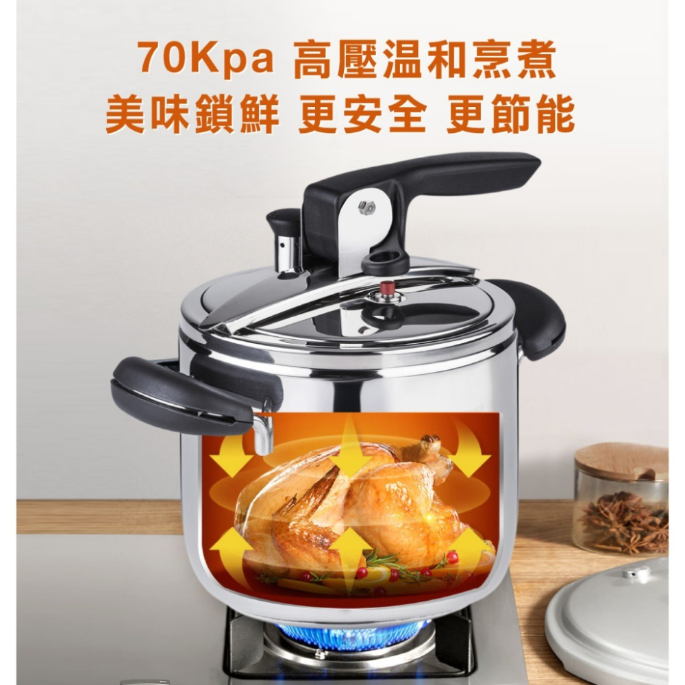 【Barazzoni】義大利原裝進口 喜莉多304不鏽鋼 IH導磁壓力鍋快鍋12L(26cm) 大容量快鍋 壓力鍋-細節圖7